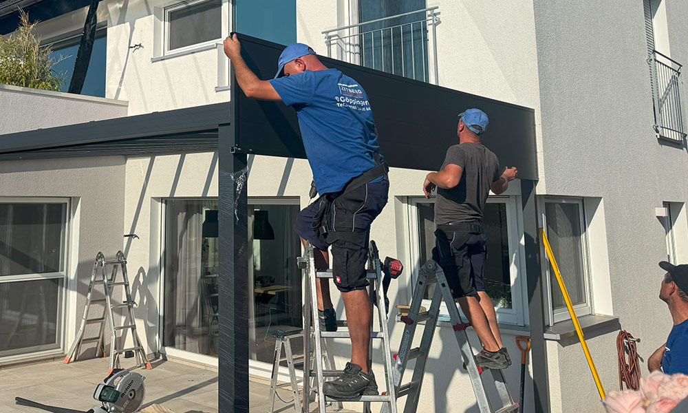 Aufbau-Terrassenüberdachung